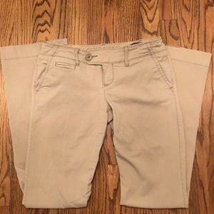 American Eagle Favorite Trouser size 2 Long Khaki